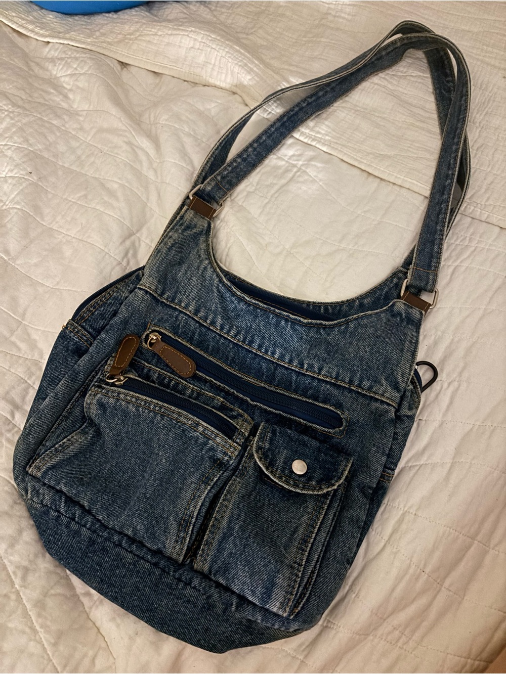 2000s y2k Denim Crossbody Shoulder Bag